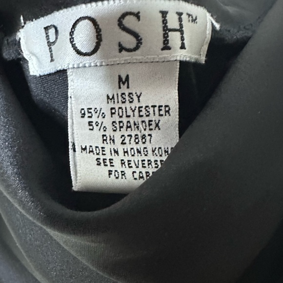 Posh Black Velvet Maxi Gown Dress Boat Neck Cowl Neck Goth Grunge Vamp Prom Med - Picture 4 of 4